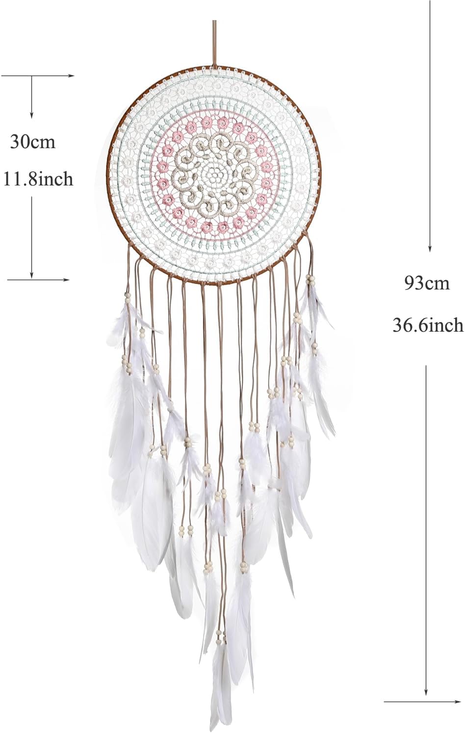Big Dream Catchers for Wall with White Feather
