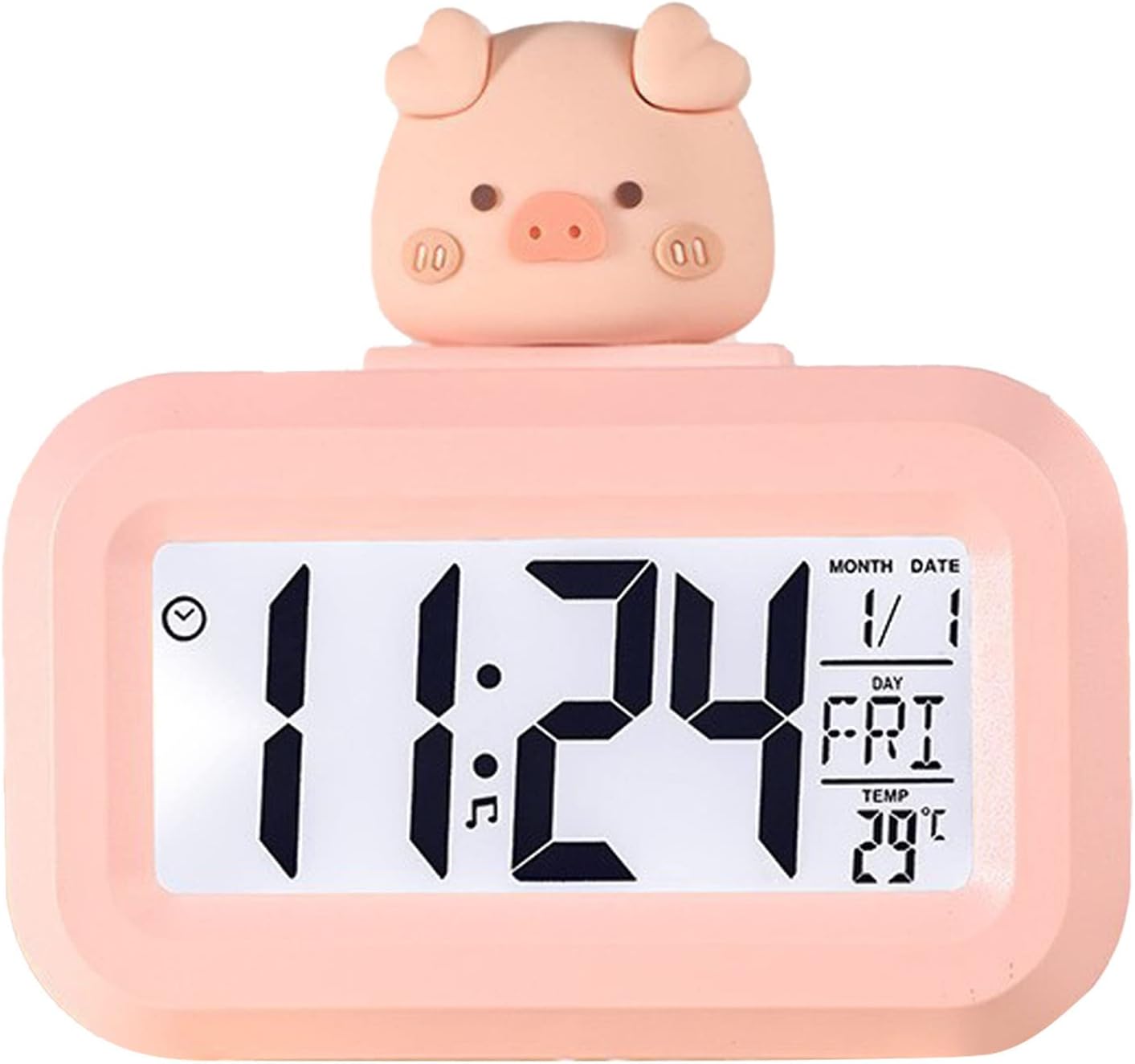 Kawaii Alarm Clock with Cartoon LED Display