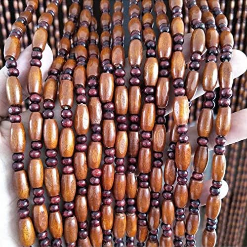 Natural Wooden Beaded Curtain for Doorways and Closets