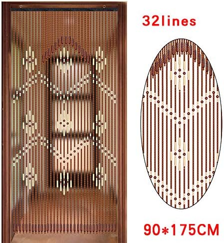 Eapmic 32 Line Bamboo Wood Beaded Curtain