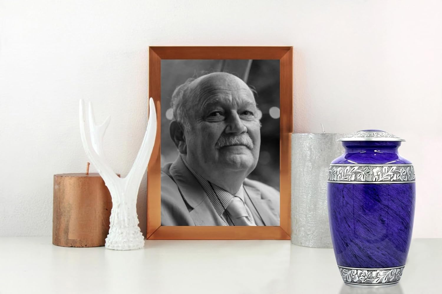 Bold Divine Purple Large Cremation Urn for Adult Ashes