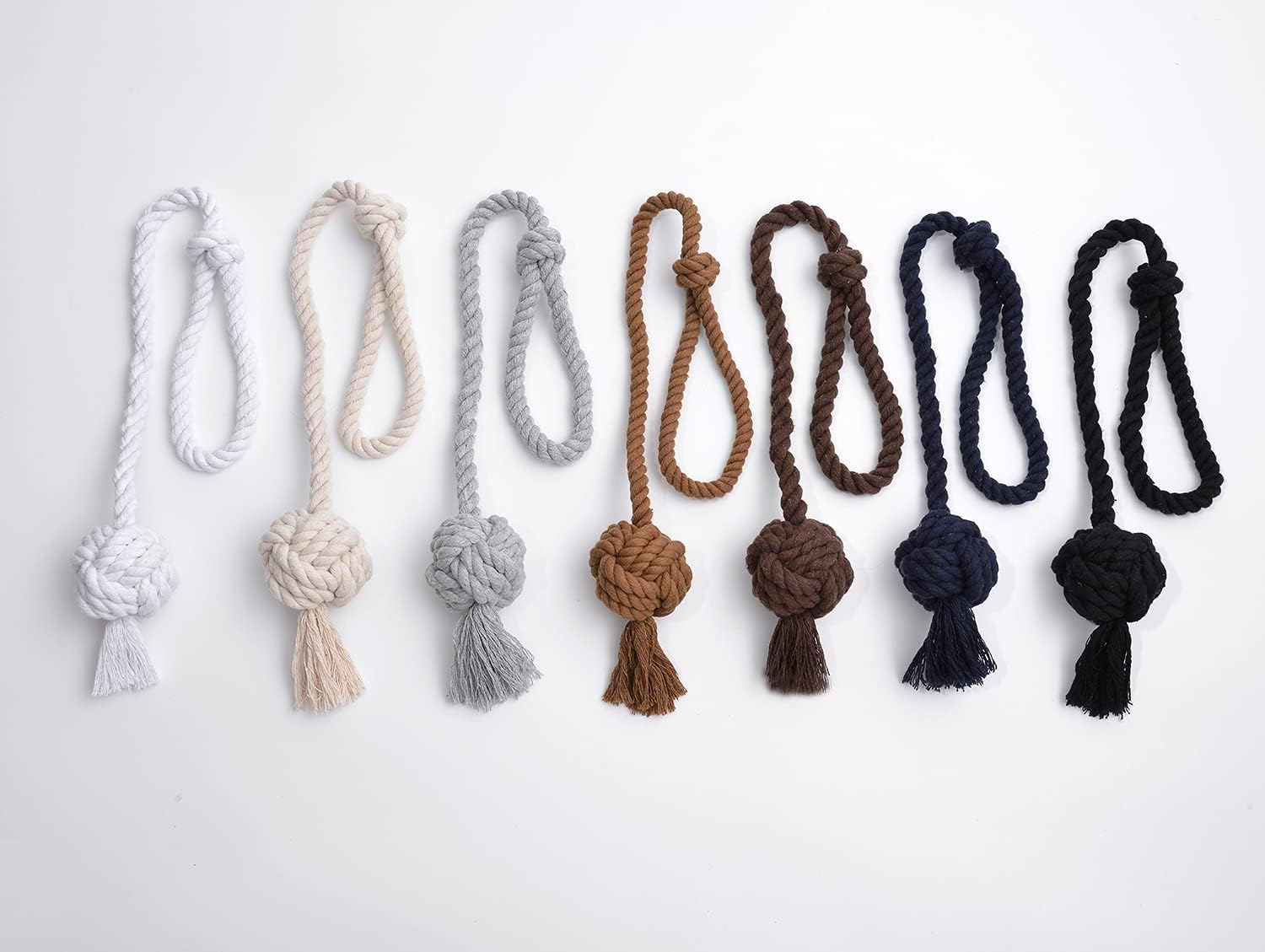 4 Pack Rustic Cotton Rope Curtain Tiebacks