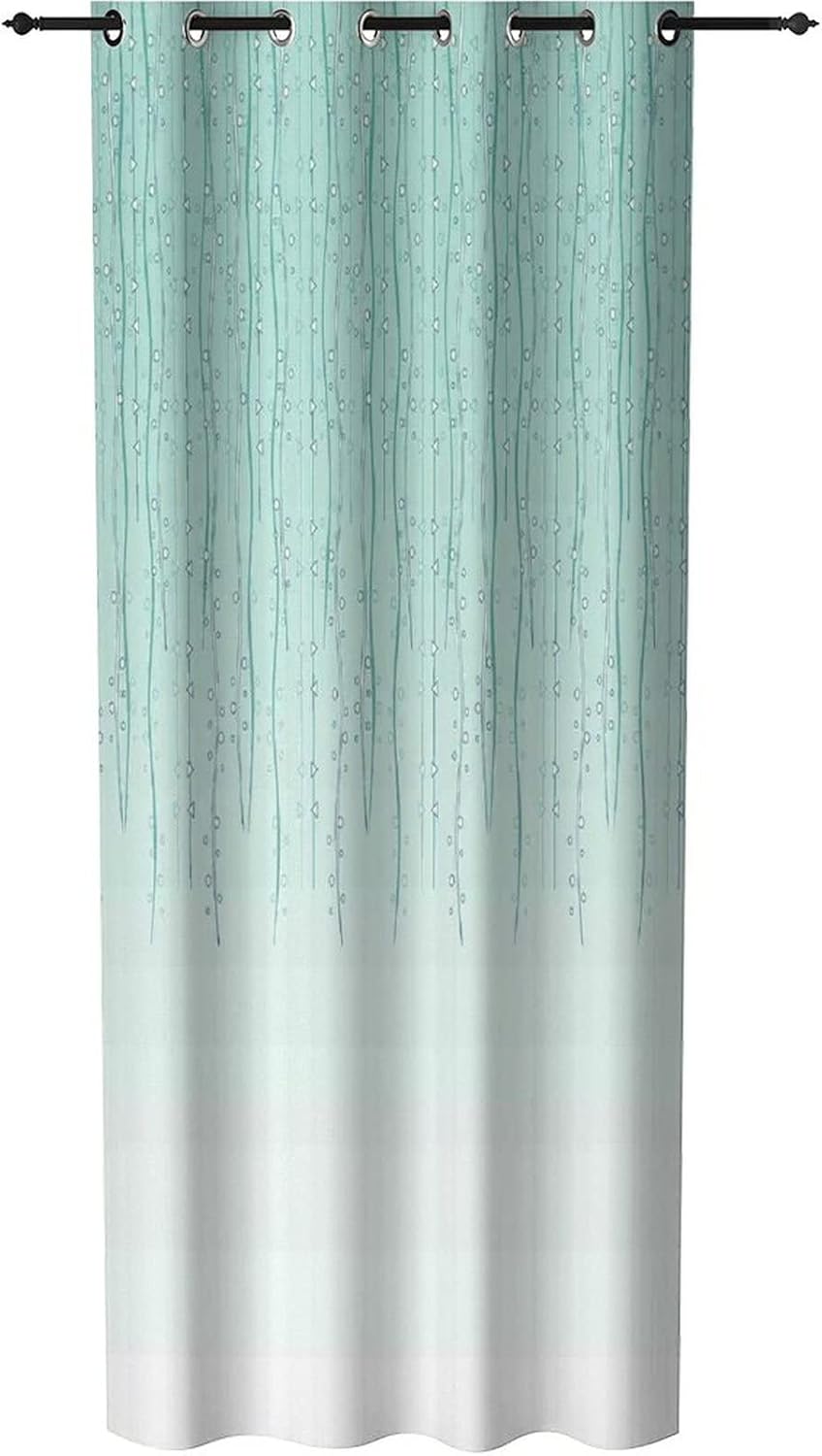 XISUNYA Door Curtain Panel with Floral Grommet Design