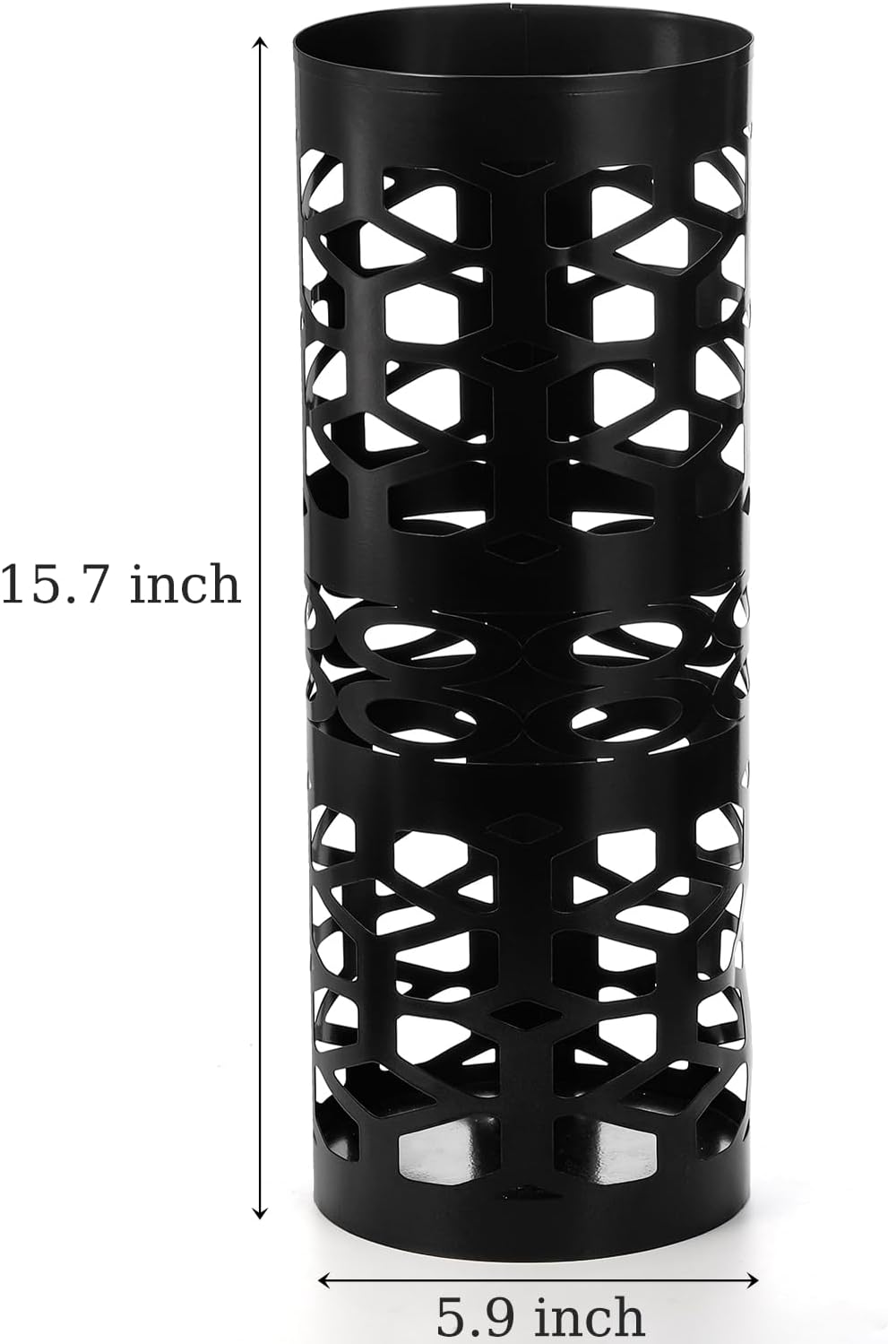 ZENFUN Black Metal Umbrella Stand for Entryway