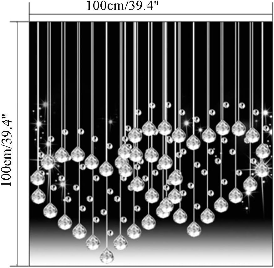 OKUOKA 50 Strands Crystal Bead Curtain for Doorways