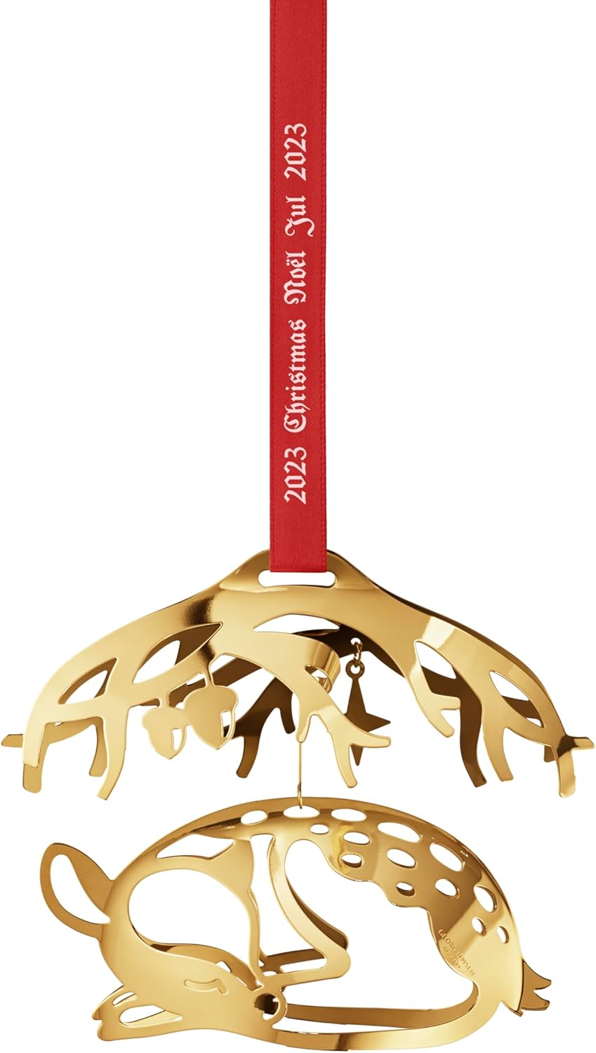 Georg Jensen 2023 Christmas Ornament Mobile Deer 18K Gold Plated 1