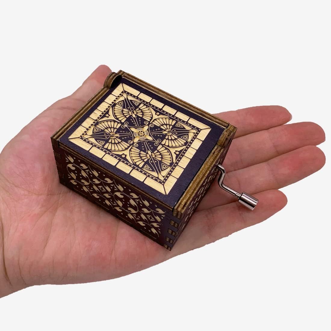 Youre My Sunshine Wood Music Box Antique Engraved Romantic Gift for Lover