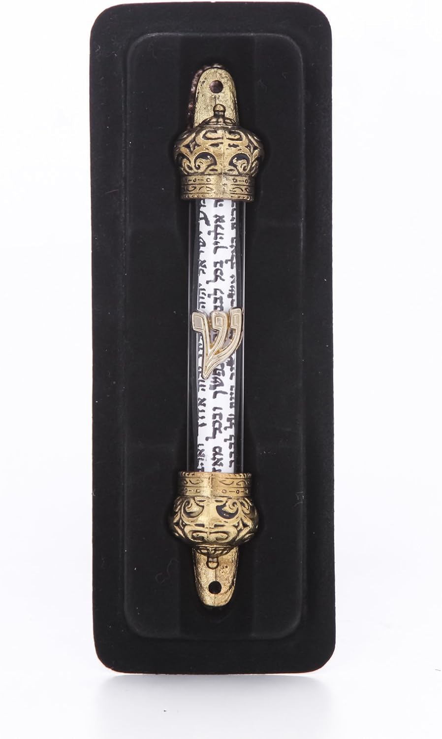 Zuluf Gold Plated Mezuzah with Scroll 5 Inches