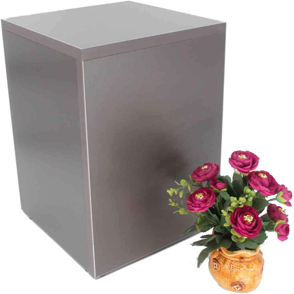 FixtureDisplays 115x115x36 Inch Grey Wood Cube Display Riser Stand 1