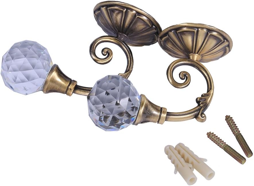 Crystal Curtain Tiebacks 2X Metal Bronze