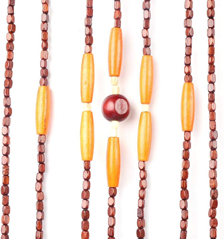 TFCFL Wooden Bead Curtain 31 Lines Door Divider
