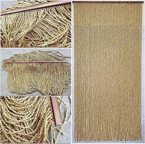 Wood Beaded Door Curtains with Bamboo Beads