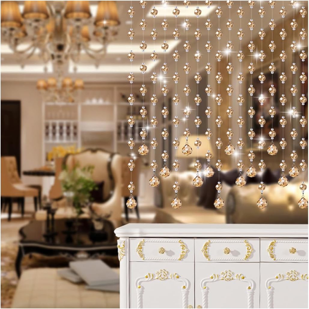 GVILTY Crystal Beaded Curtain Door Decor 35x59 Inch