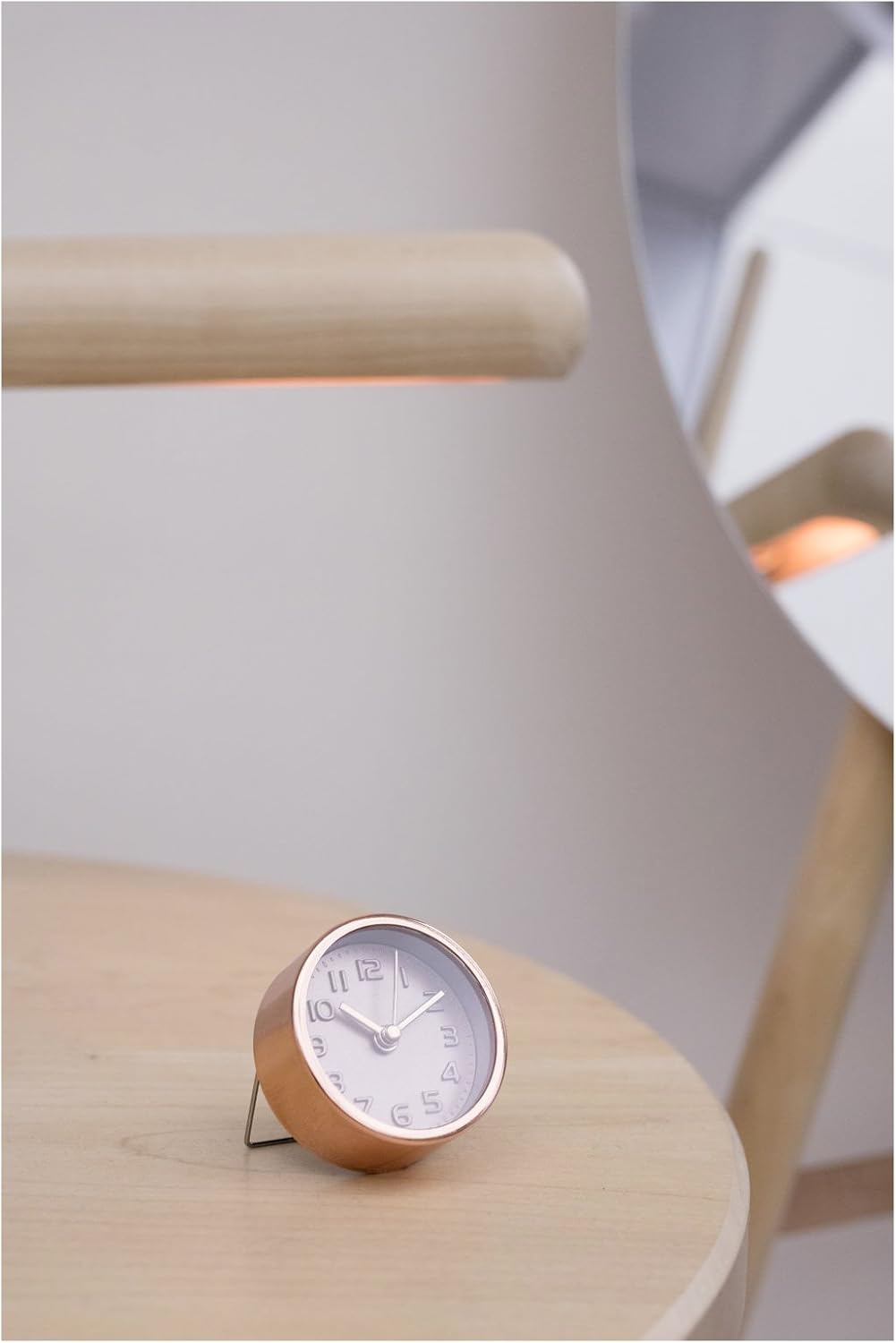 Kikkerland Embossed Metal Alarm Clock Gold or Copper
