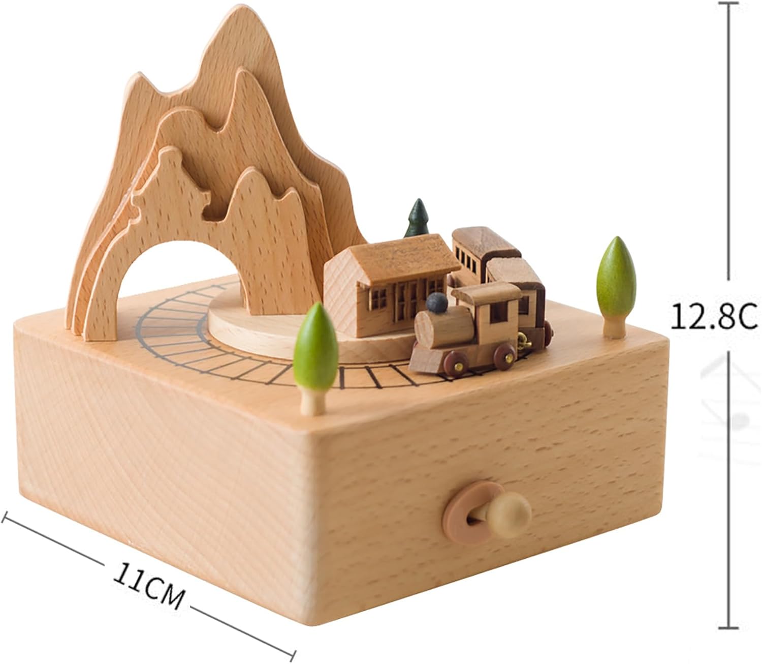 EDSG Personalized Wooden Music Box with Name and Date