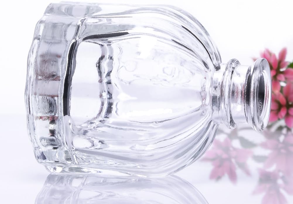 100ML Clear Glass Diffuser Bottle with Lid