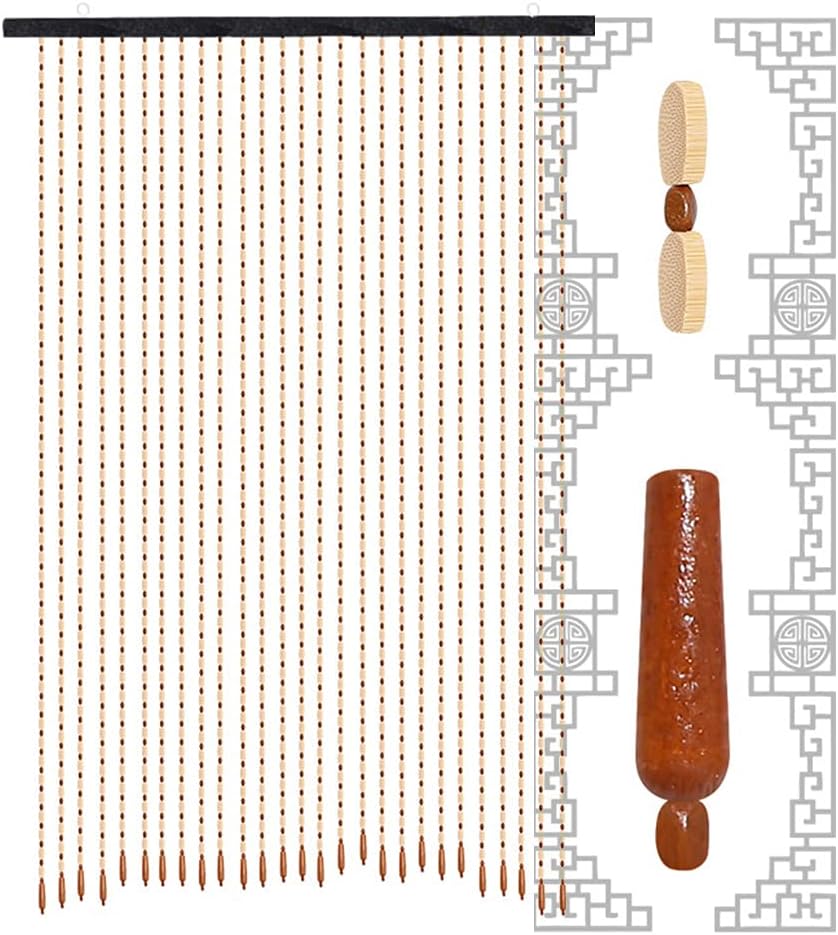 ZHOUXIAO Wood Beaded Curtain for Doorways 1