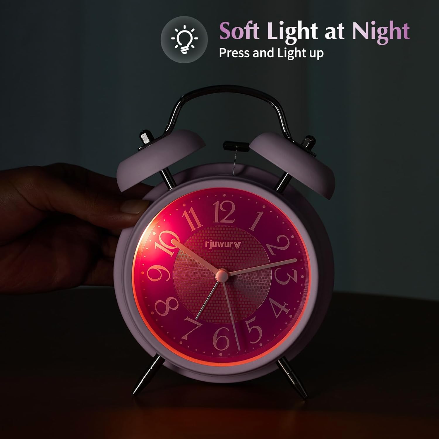 4 Inch Loud Alarm Twin Bell Clock with Night Light