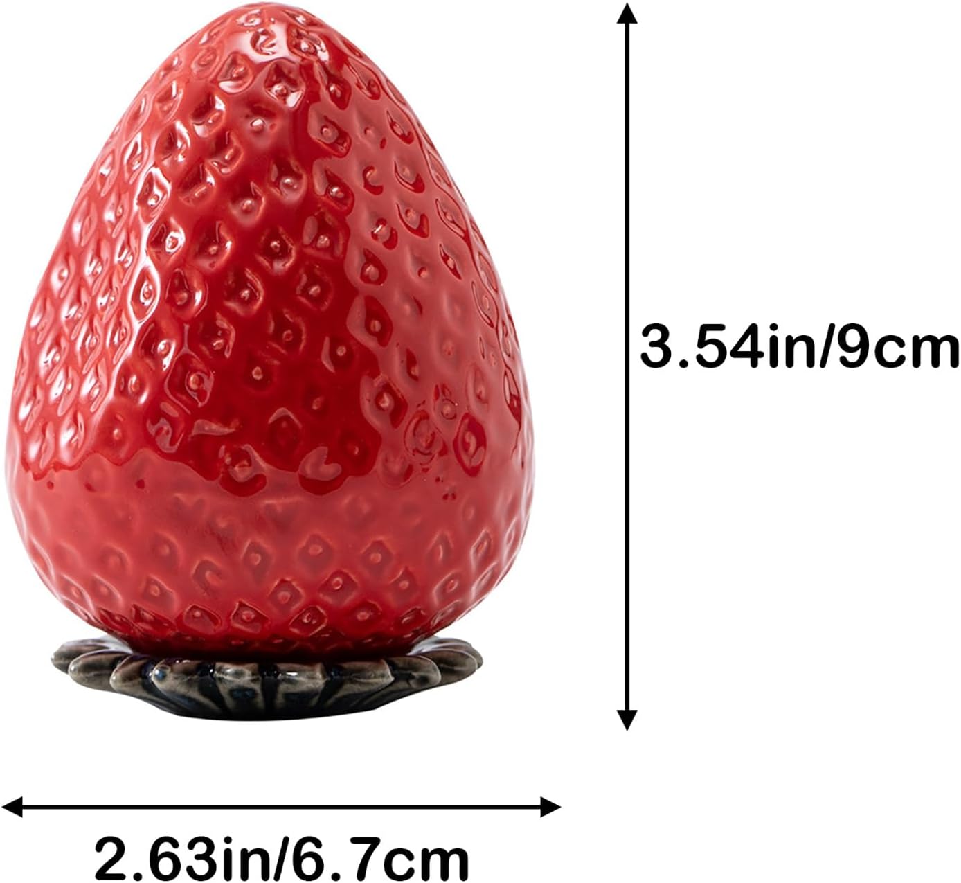 Mini Strawberry Ceramic Urn for Human Ashes Red