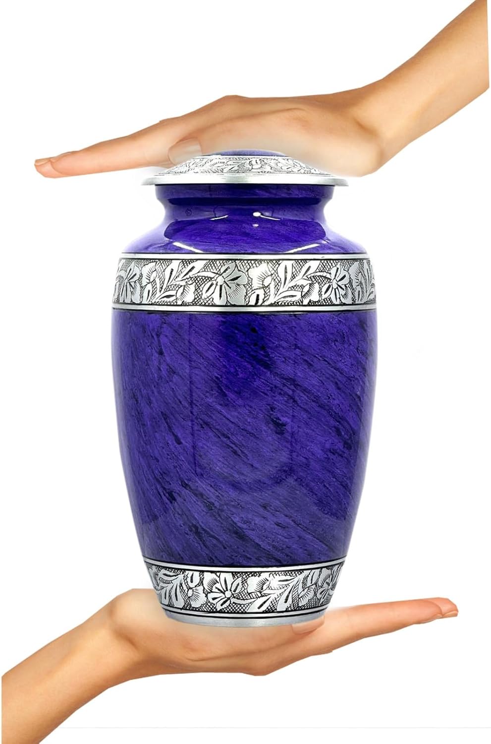 Bold Divine Purple Large Cremation Urn for Adult Ashes