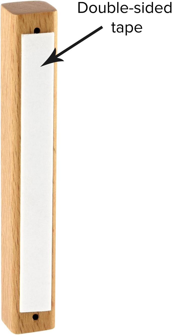 Peer Hastam Classic Wood Mezuzah Case Natural Light Wood 68 Inches