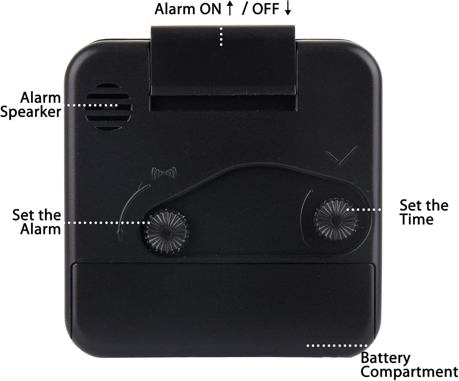 OSTAR Silent Small Clock Waterproof Travel Shower Alarm Clock