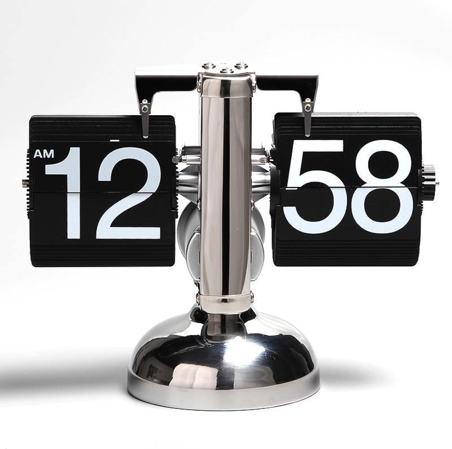 Retro Digital Flip Down Clock Black White