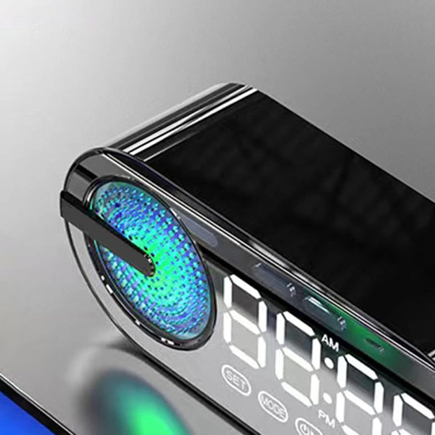 Bluetooth Speaker with Mirror Display and Dual Alarm Mode