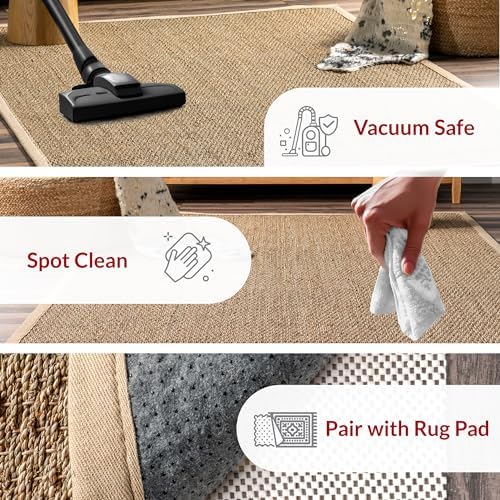 nuLOOM Elijah Seagrass Runner Rug 26 x 10 Beige