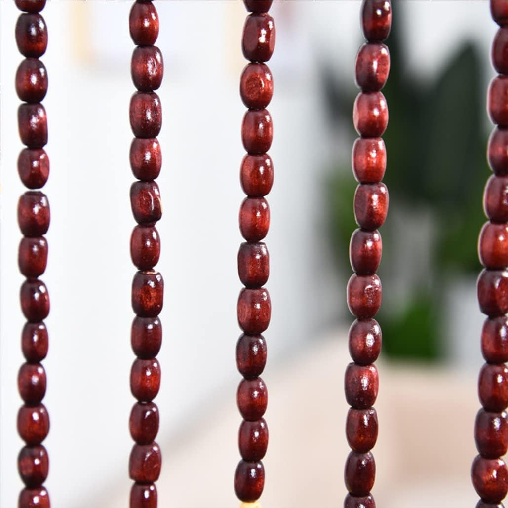 ZHOUXIAO Premium Wood Beaded Curtain for Doorways