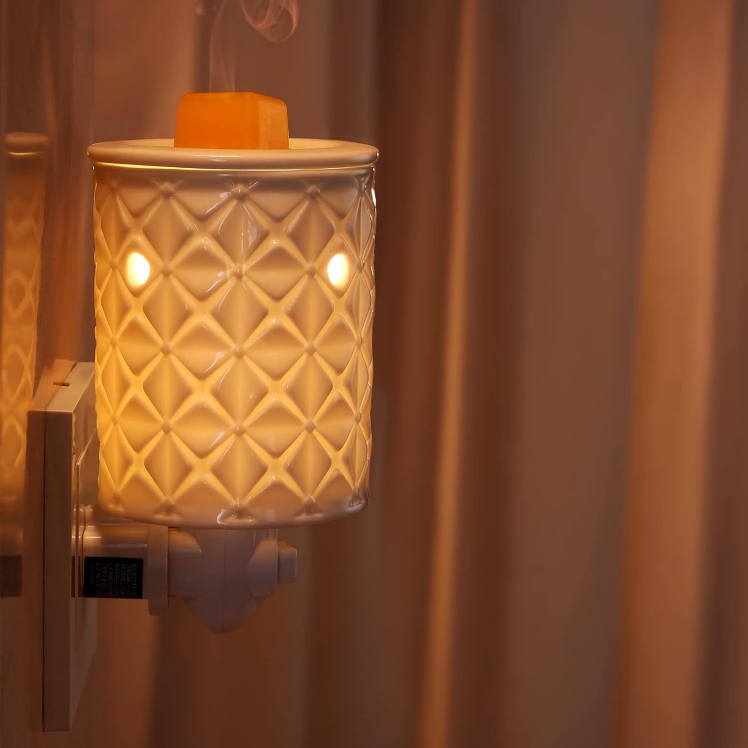 STAR MOON Ceramic Wax Melt Warmer with Night Light