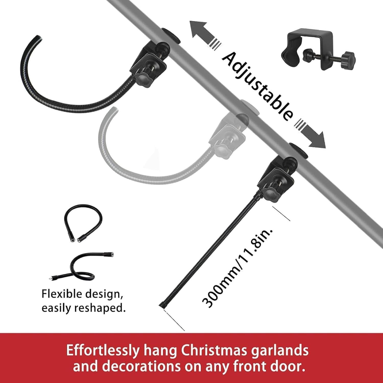 Adjustable Garland Hanger for Front Door 32-80 Inches
