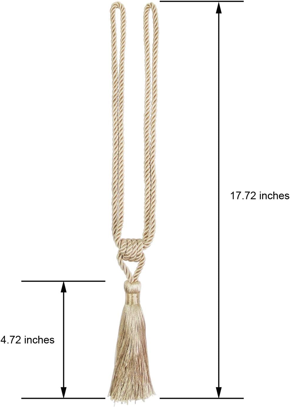 Fenghuangwu Curtain Tiebacks Tassel Holdbacks 2 Pack
