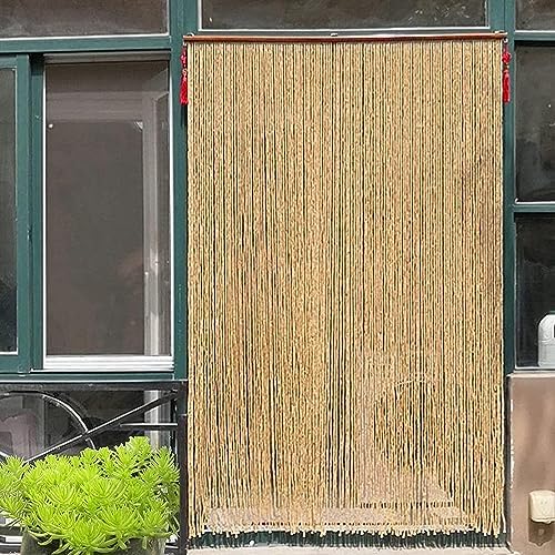 Wood Beaded Door Curtains with Bamboo Beads