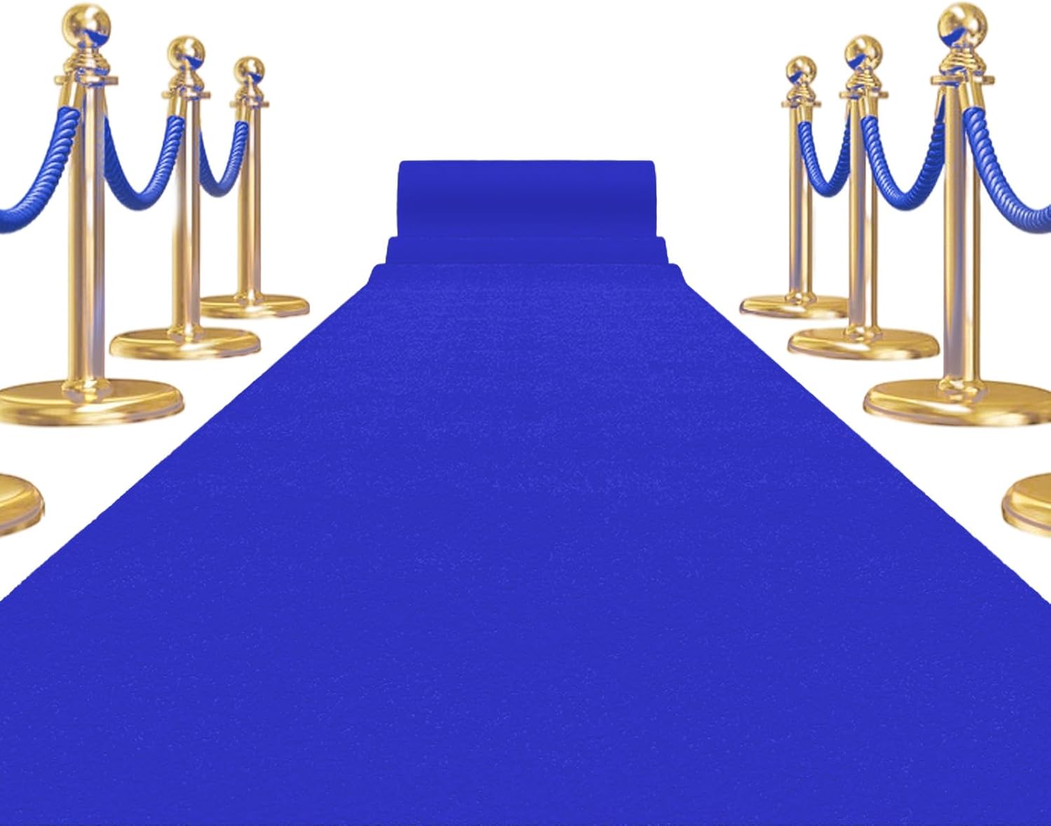 Blue Carpet Runner for Party 25x15ft 120GSM Aisle Decor