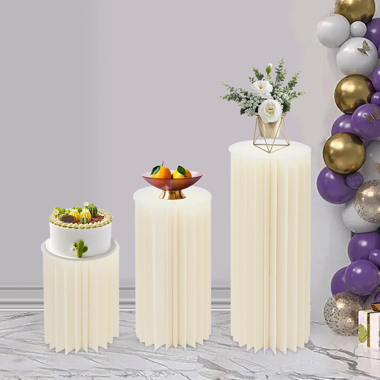 Cashewnuts 3PCS Foldable Cardboard Wedding Centerpieces