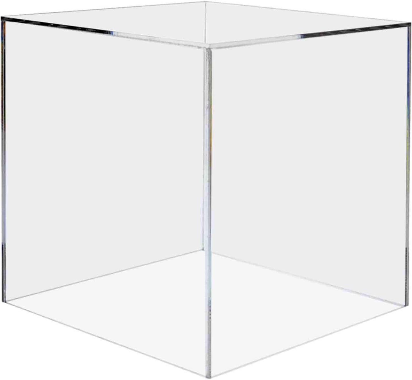 4x4 Acrylic Display Riser Box No Lid with One Open Side