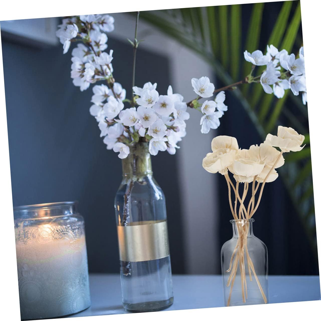Mobestech 3Pcs Dried Flower Diffuser Sticks Natural Rattan Aromatherapy Decor