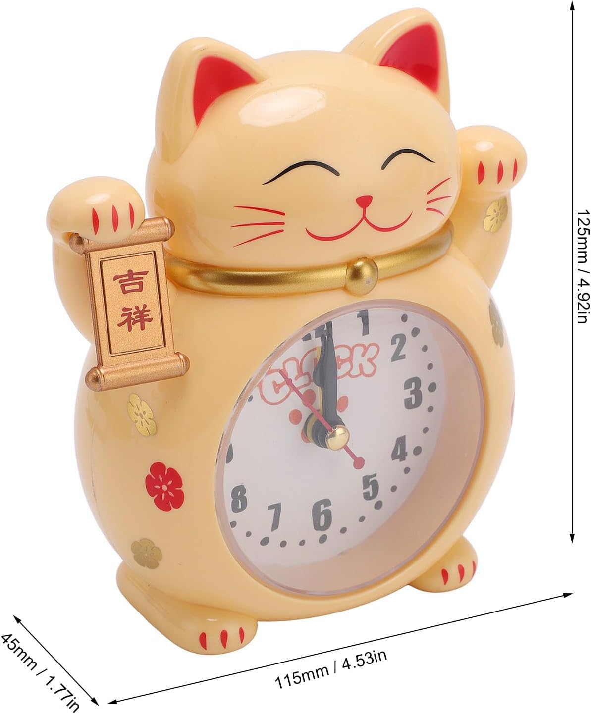 Yosoo Cartoon Lucky Cat Alarm Clock with Good Fortune