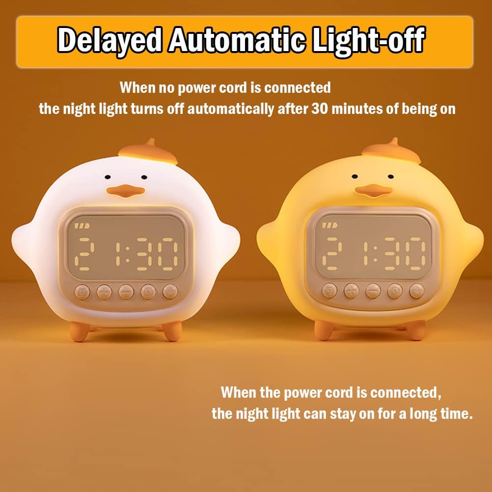 Cute Duck Alarm Clock with Night Light
