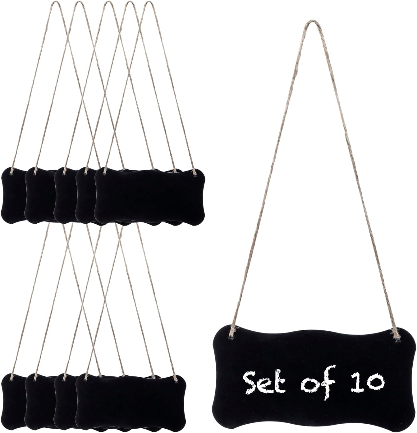 MyGift 5 Inch Mini Chalkboard Signs Set of 10
