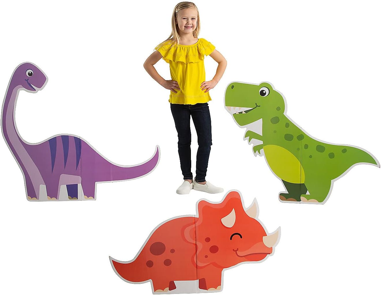 Fun Express Dinosaur VBS Bright Cardboard Stand-Ups 3 Pieces