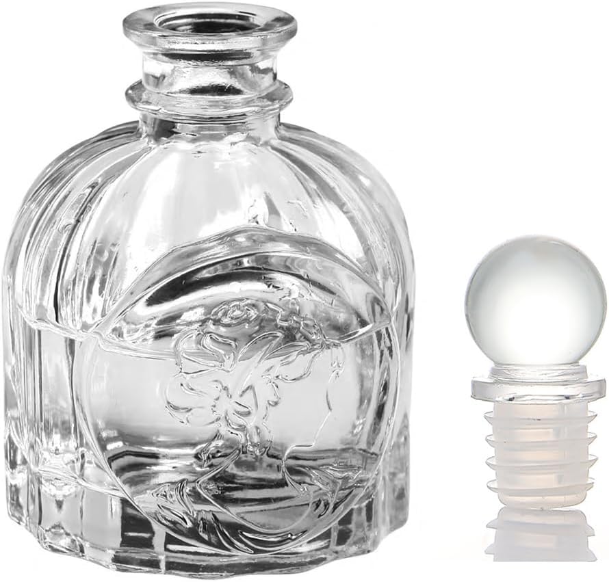 100ML Clear Glass Diffuser Bottle with Lid