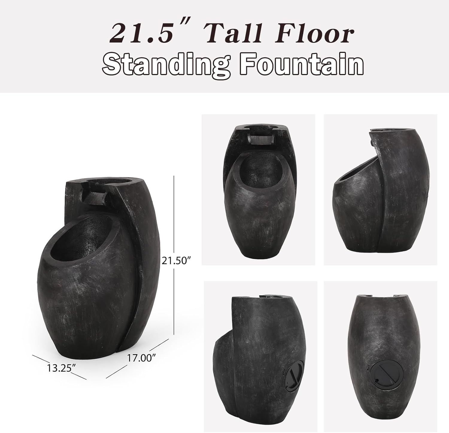 Modern Two-Tier Waterfall Fountain for Indoor Outdoor