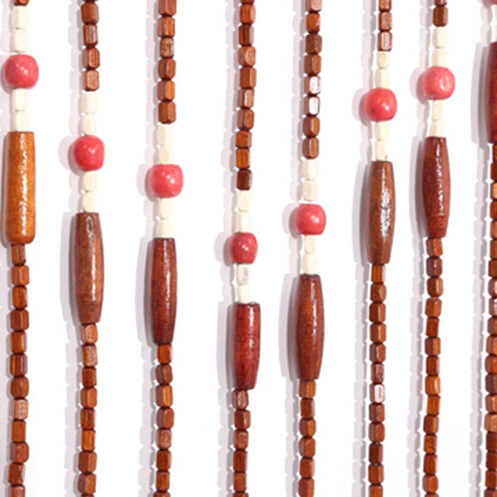 TFCFL Wooden Bead Curtain 31 Lines Door Divider