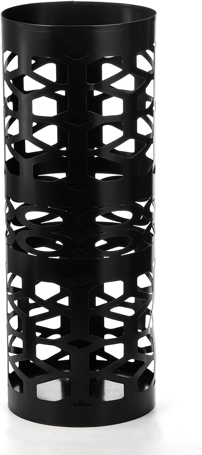 ZENFUN Black Metal Umbrella Stand for Entryway