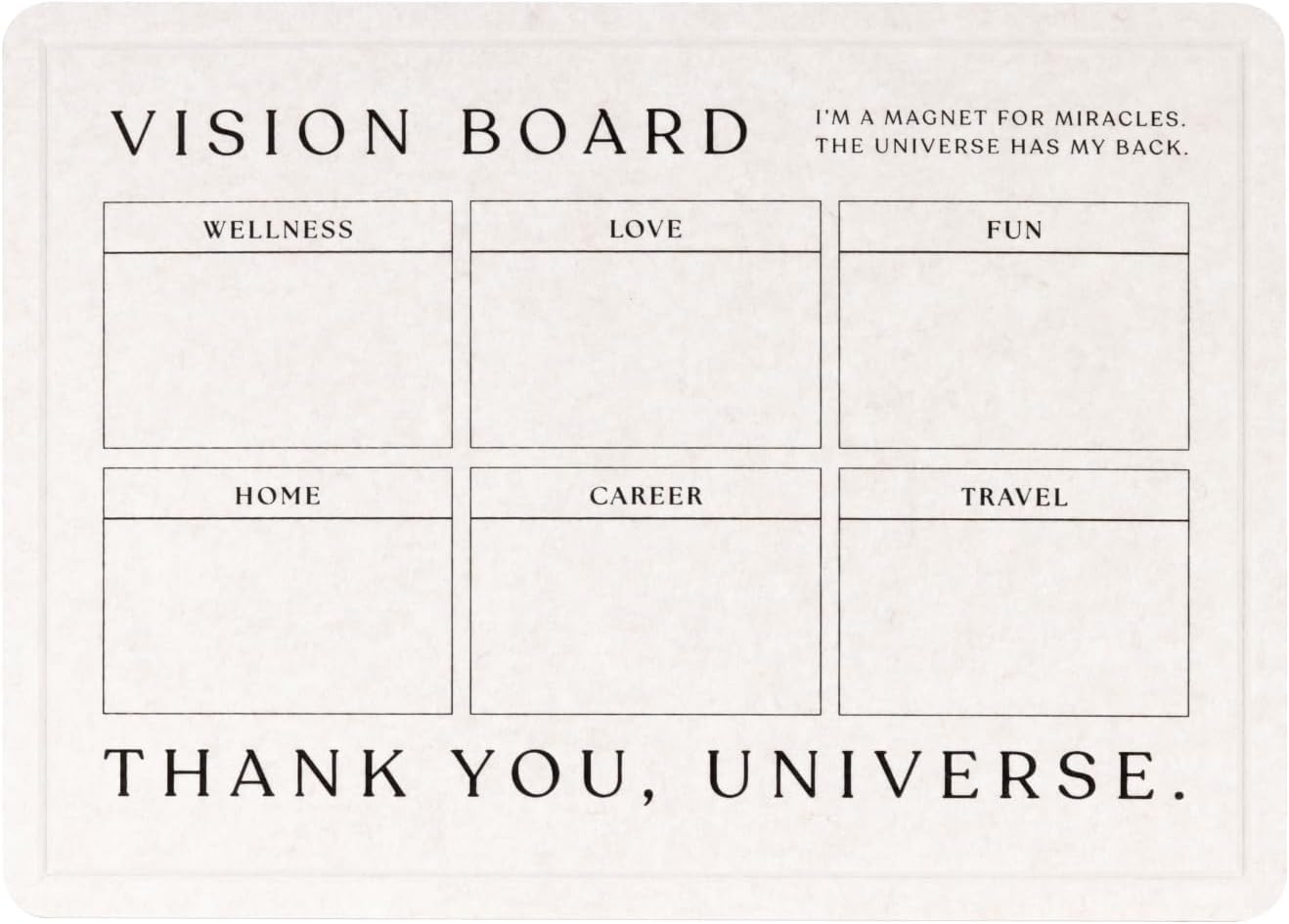 17x23 Vision Board Bulletin Board - No Nails Wall Mounted