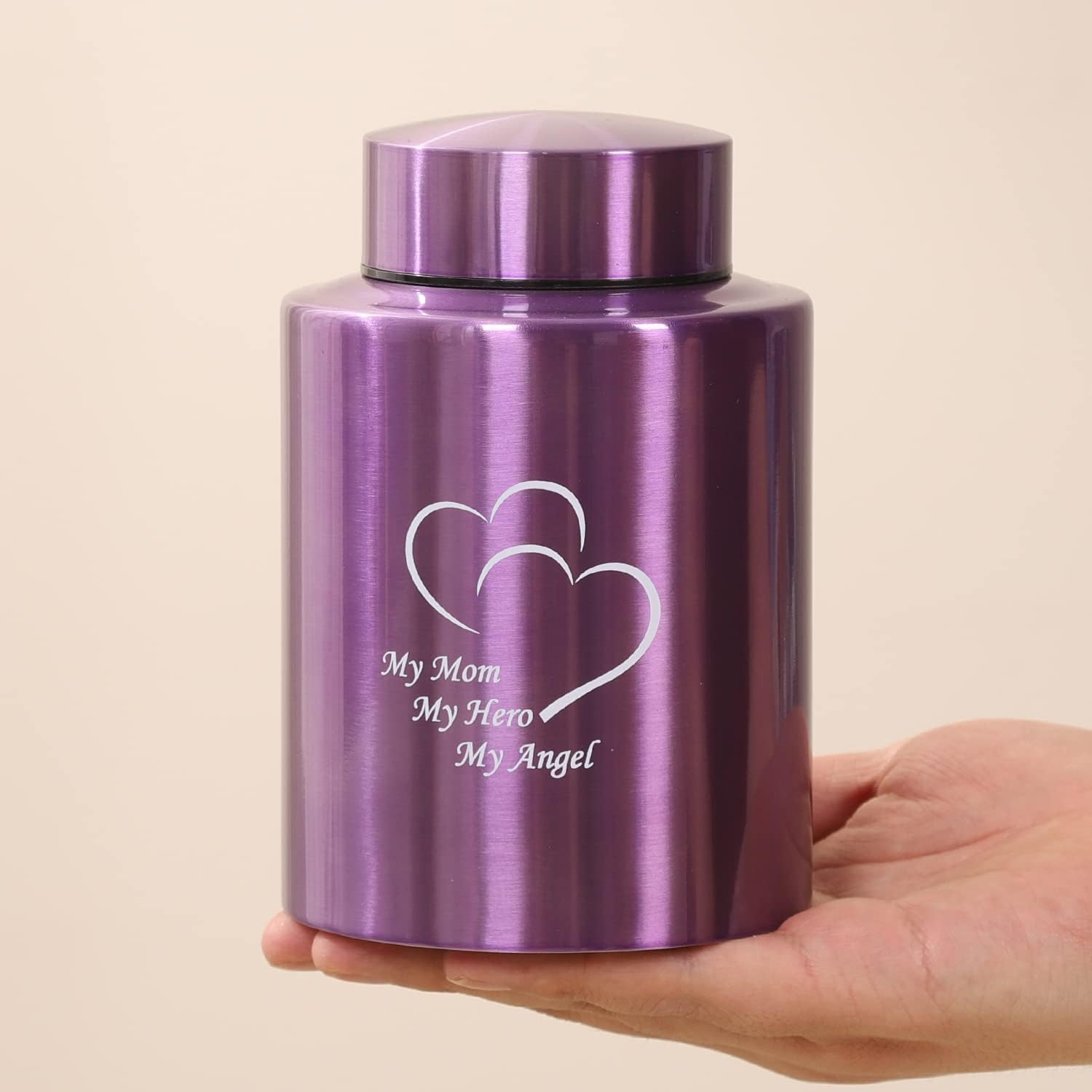 Medium Stainless Steel Urn for Human Ashes Keepsake