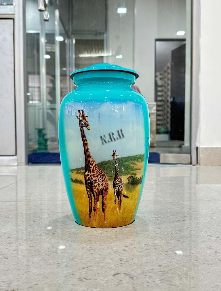 Two Giraffe Cremation Urns for Human Ashes