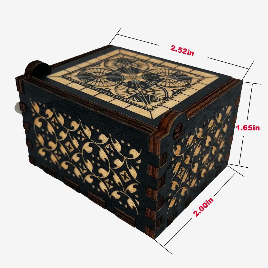 Youre My Sunshine Wood Music Box Antique Engraved Romantic Gift for Lover